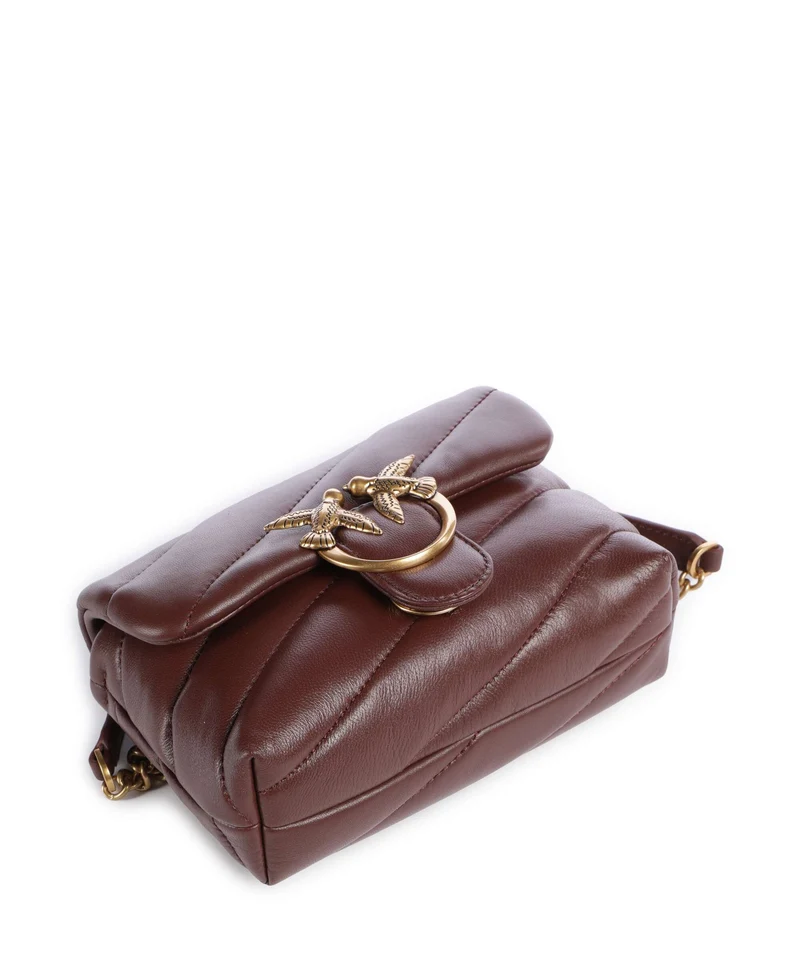 Pinko Love Puff Baby Schultertasche burgundy wine/antique gold