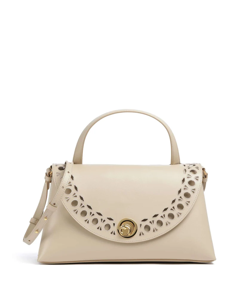Coccinelle Nikla Monogram Sangallo Handtasche sandshell