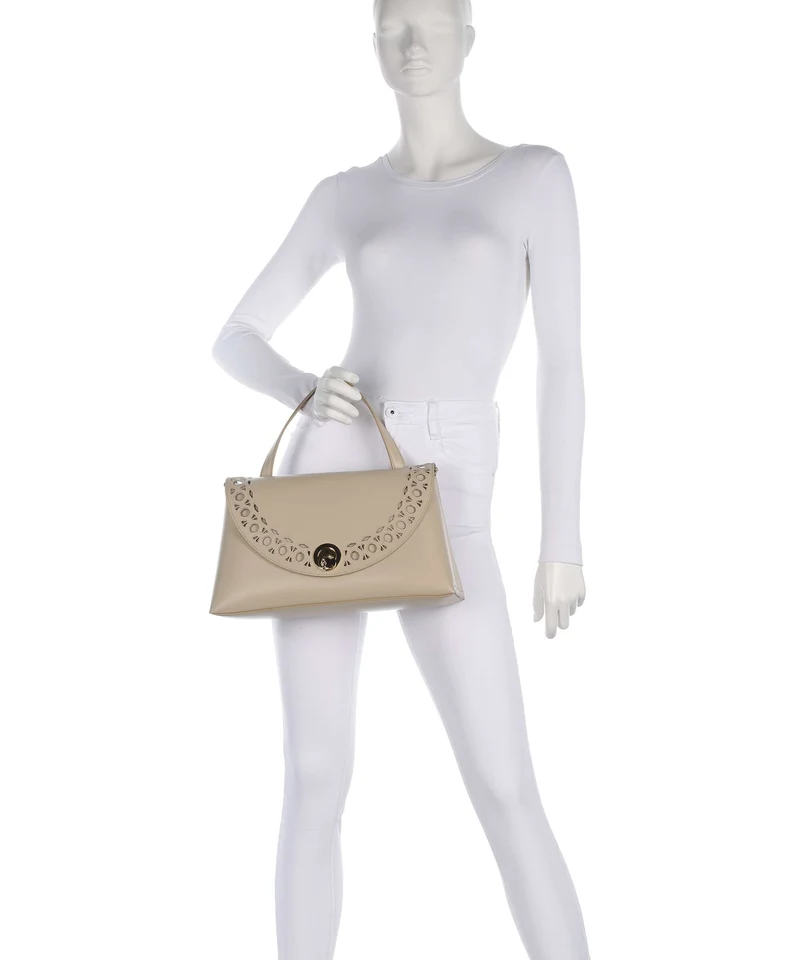 Coccinelle Nikla Monogram Sangallo Handtasche sandshell