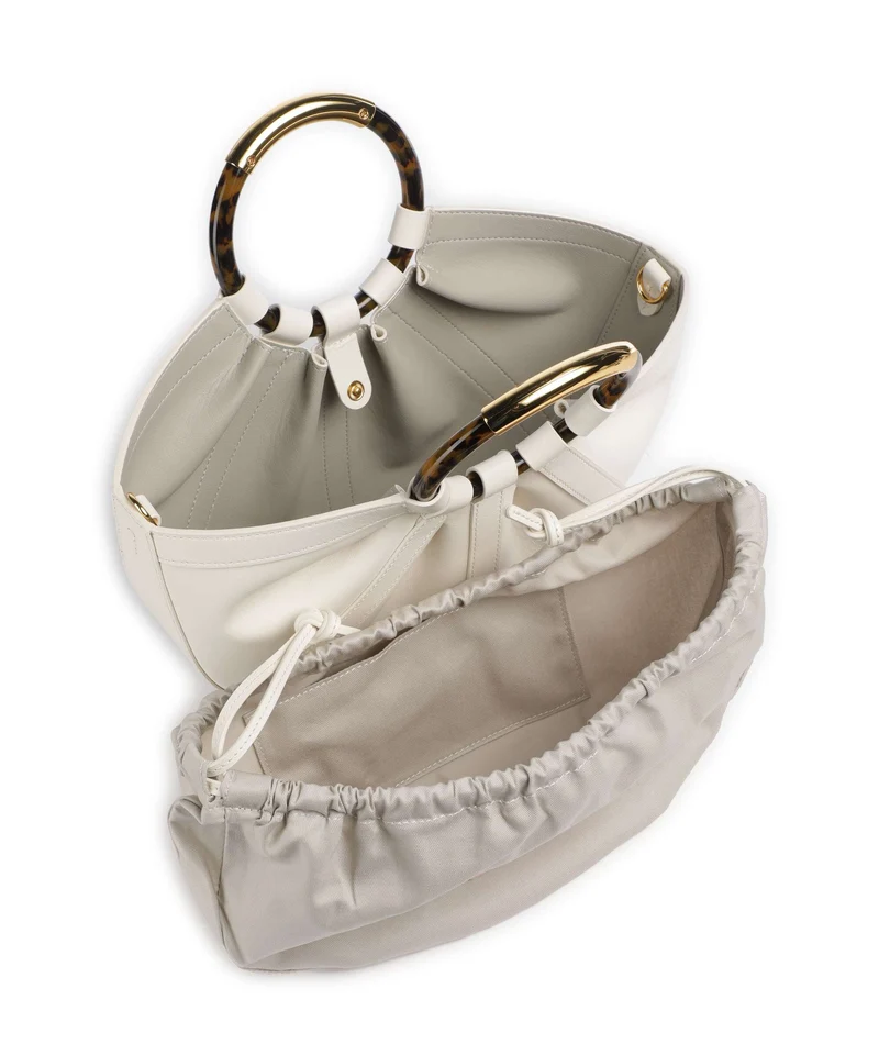Coccinelle Shell Handtasche pearl
