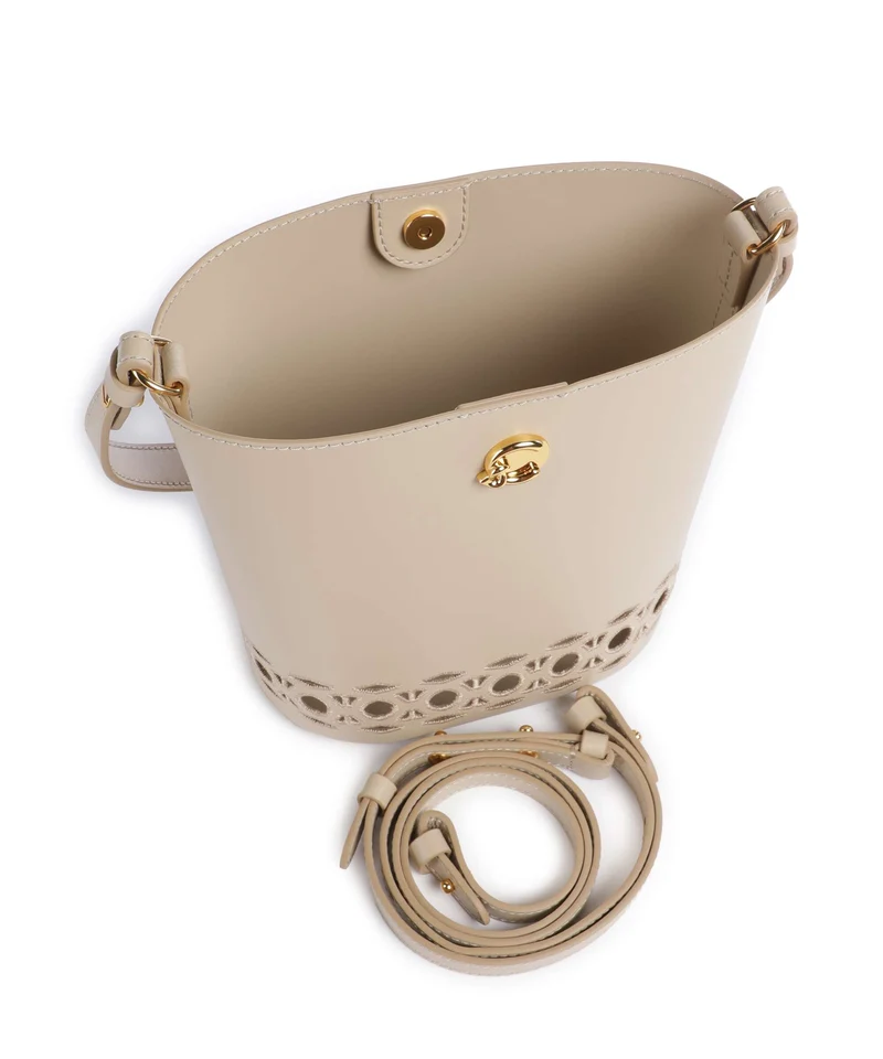 Coccinelle Nikla Monogram Sangallo Bucket Handtasche sandshell