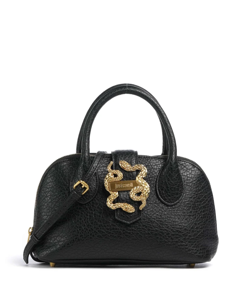 Just Cavalli Iconic Snakes Braided Handtasche black