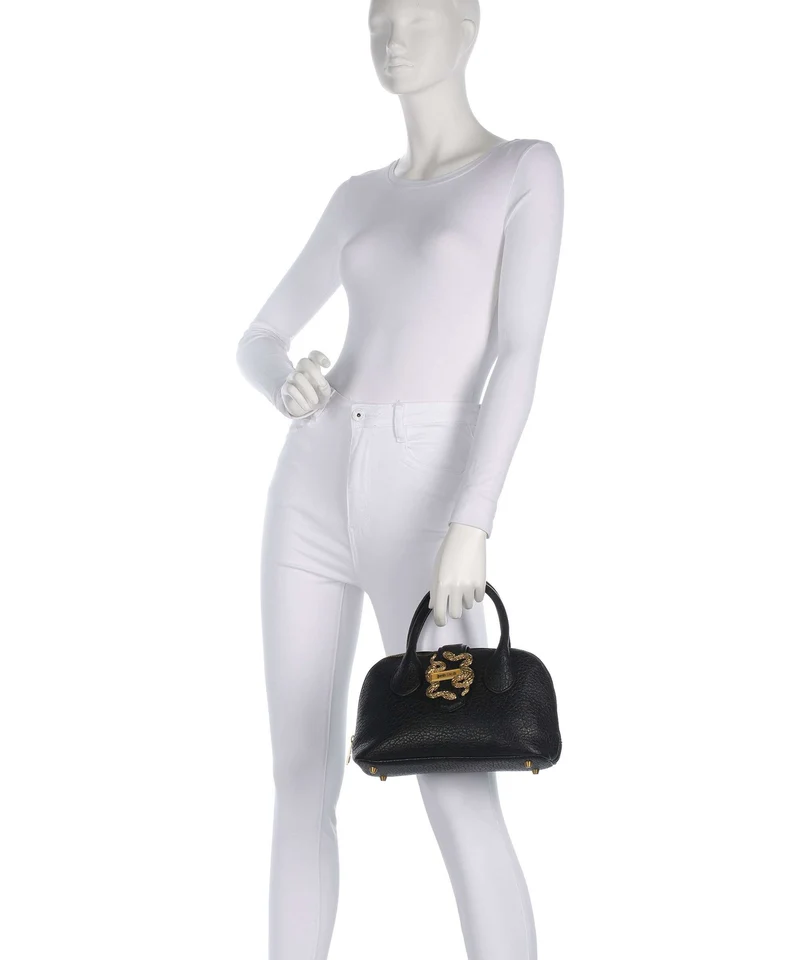 Just Cavalli Iconic Snakes Braided Handtasche black