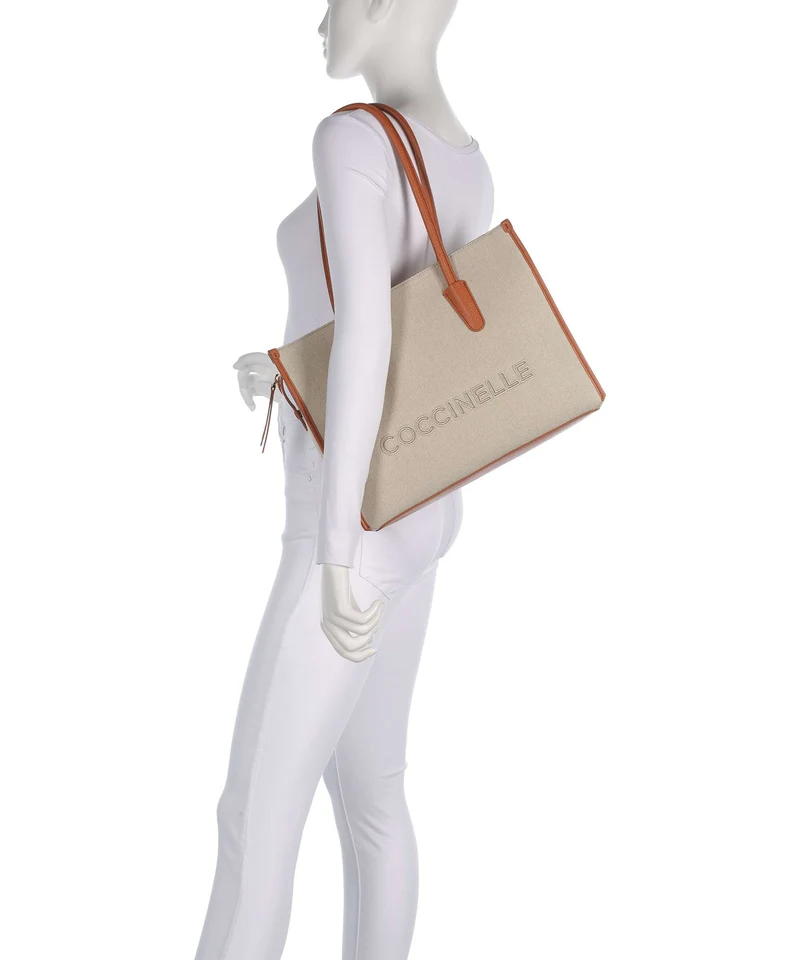 Coccinelle Myrtha Canvas Shopper natural/crab
