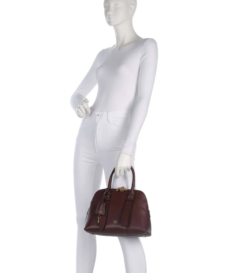 Pinko Bowling Medium Handtasche burgundy wine/antique gold