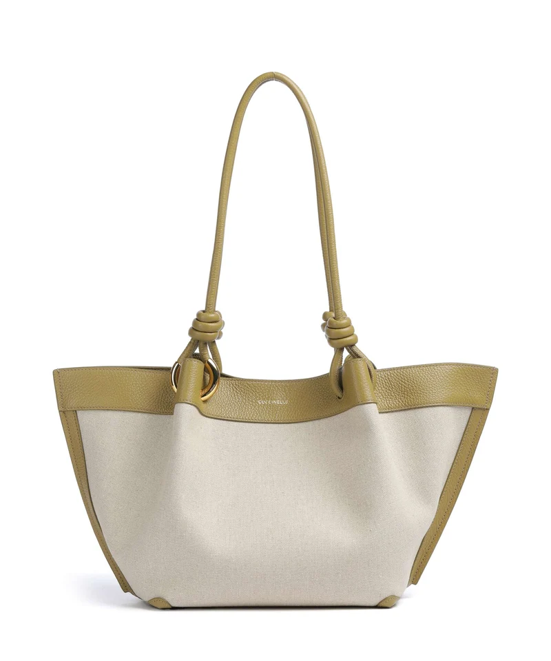 Coccinelle Finn Canvas Beuteltasche natural/seagrass