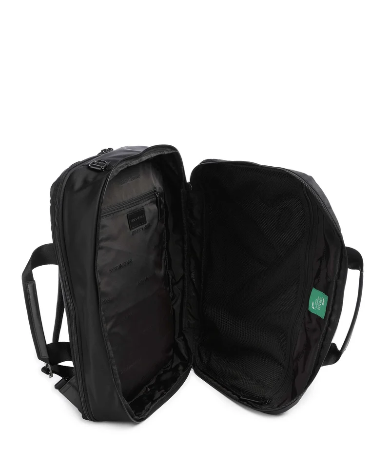 Emporio Armani Recycled Nylon Rucksack-Tasche black beauty