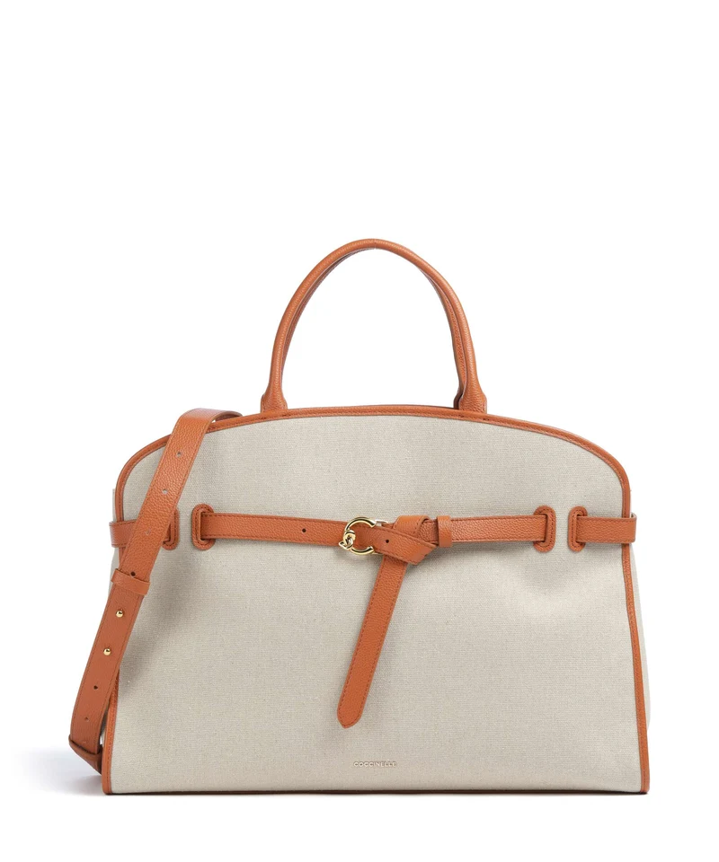 Coccinelle Sabine Canvas Handtasche natural/crab