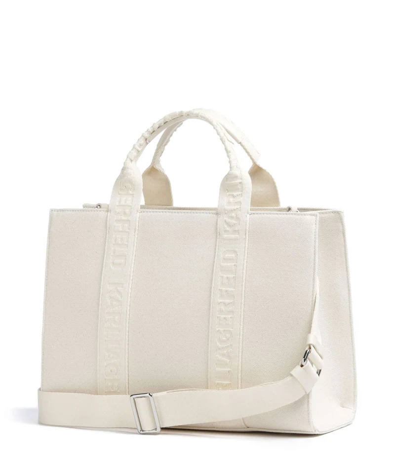 Karl Lagerfeld Ikon Medium Handtasche off white