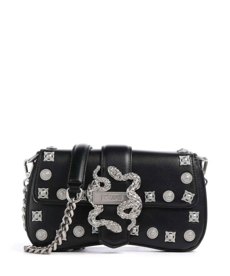 Just Cavalli Iconic Snakes Umhängetasche black