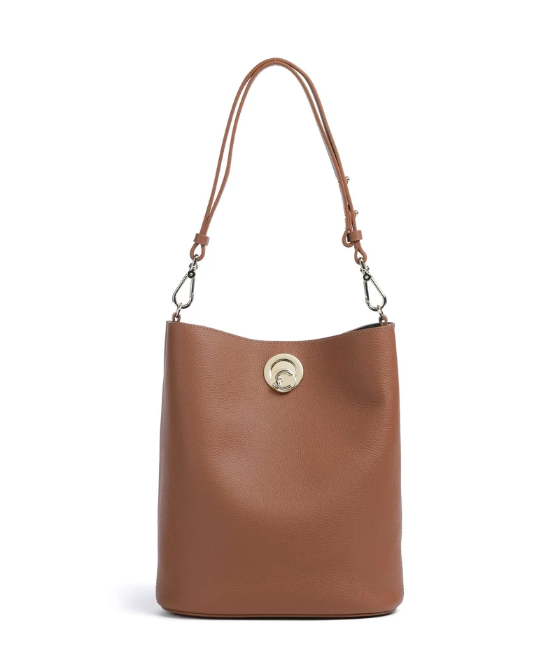 Coccinelle Nikla Bucket Handtasche cognac/noir