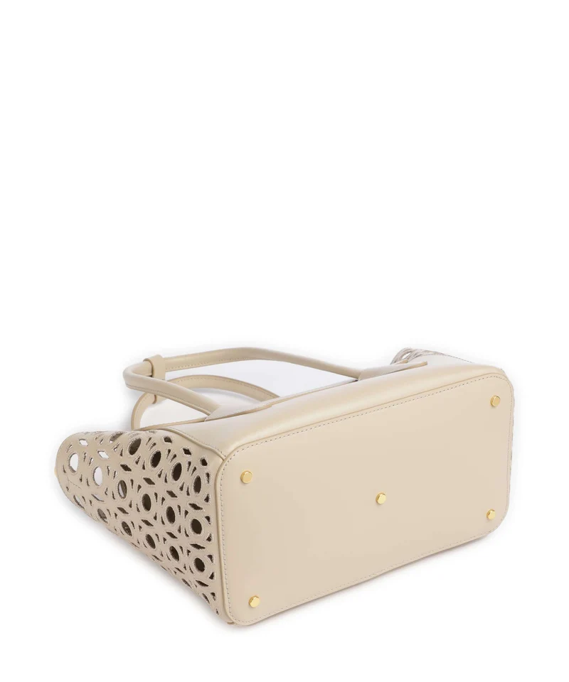 Coccinelle Beat Double Monogram Handtasche sandshell