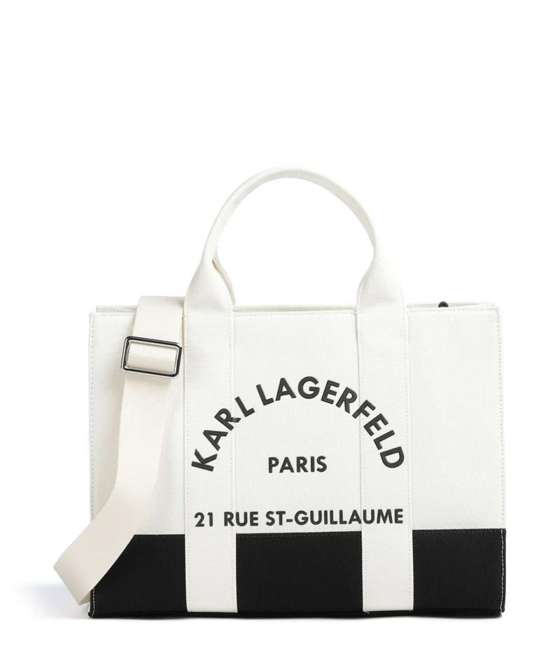 Karl Lagerfeld K/Rue St Guillaume Medium Handtasche white/black