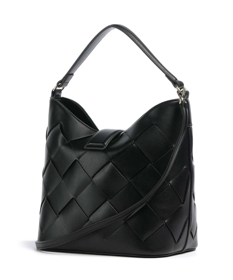 Just Cavalli Iconic Snakes Braided Beuteltasche black