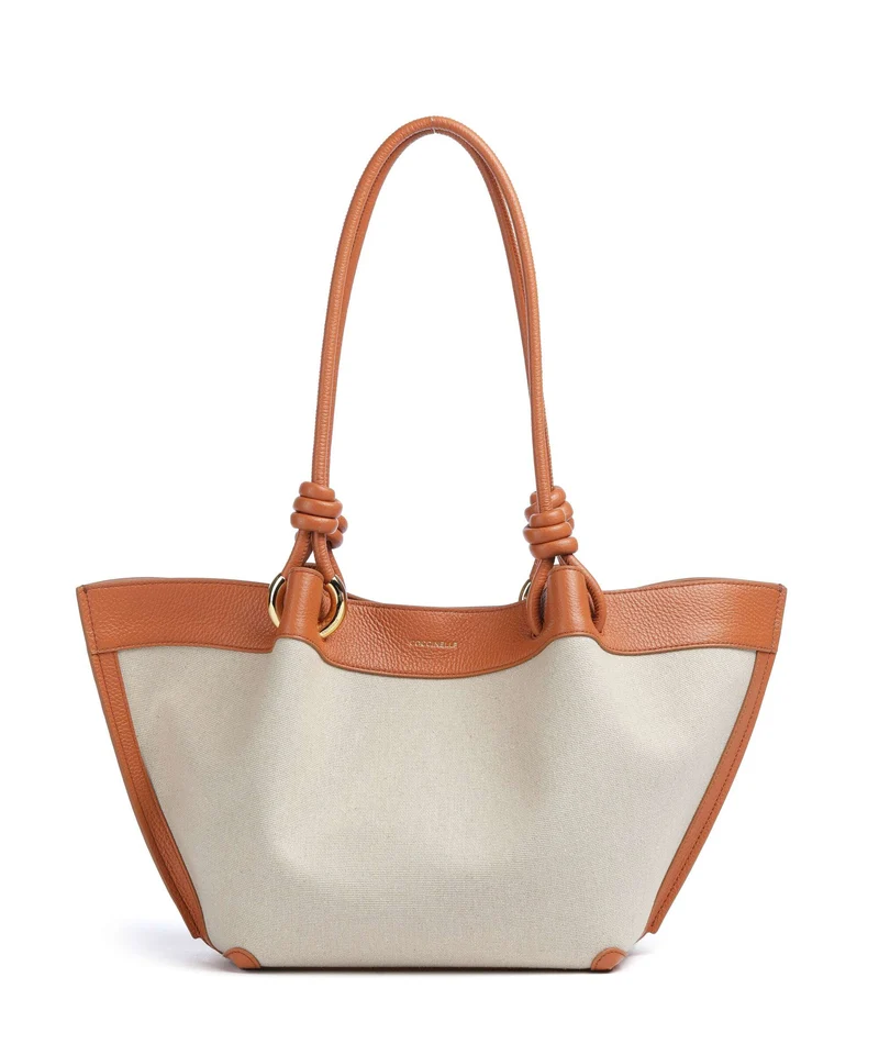 Coccinelle Finn Canvas Beuteltasche natural/crab