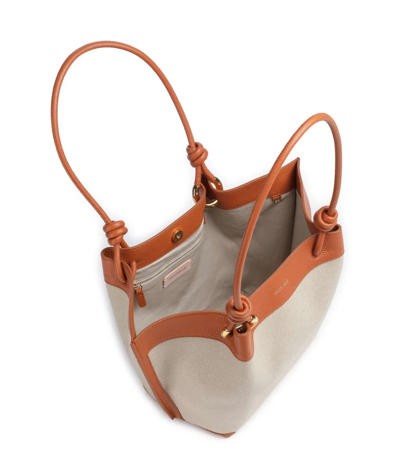 Coccinelle Finn Canvas Beuteltasche natural/crab