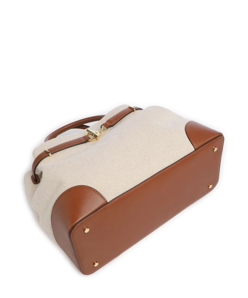 Lauren Ralph Lauren Blaike Large Handtasche natural/buff canvas/lauren tan