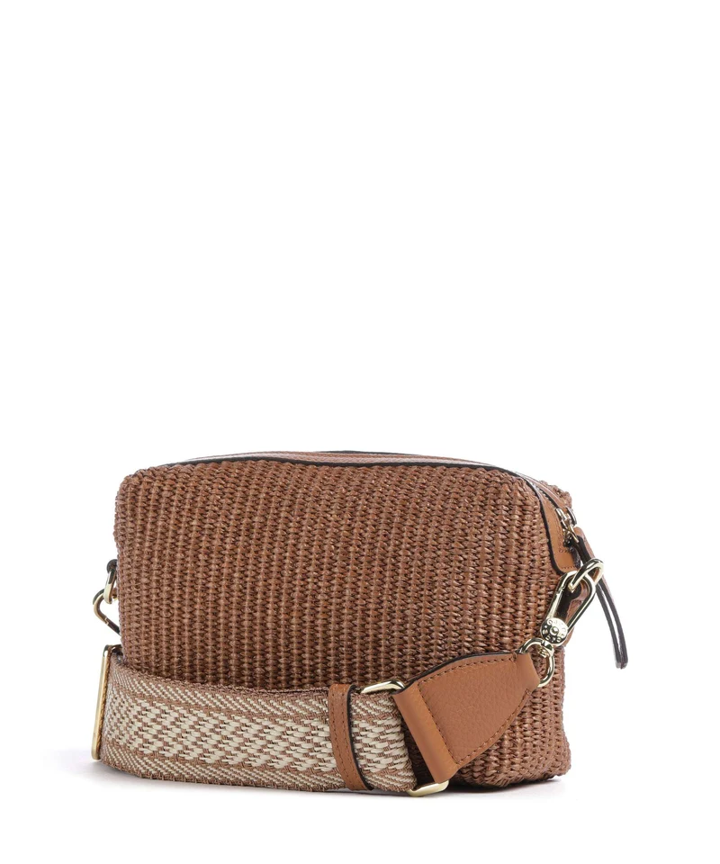 Abro Raffia Kaia Umhängetasche caramel/cognac