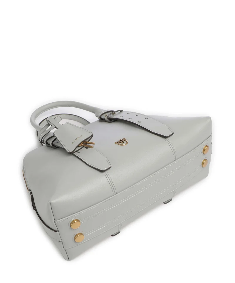 Pinko Bowling Medium Handtasche grigio perla/antique gold