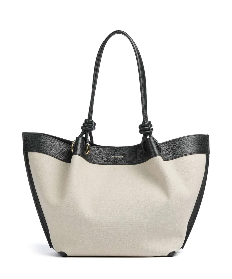 Coccinelle Finn Canvas Shopper natural/noir