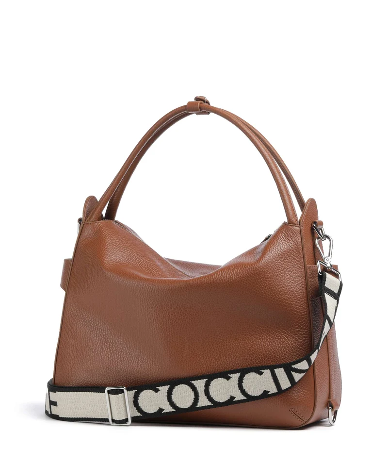 Coccinelle Gretel Ribbon Beuteltasche cognac
