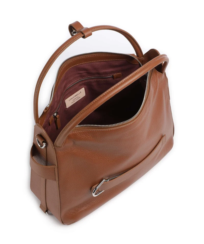 Coccinelle Gretel Ribbon Beuteltasche cognac