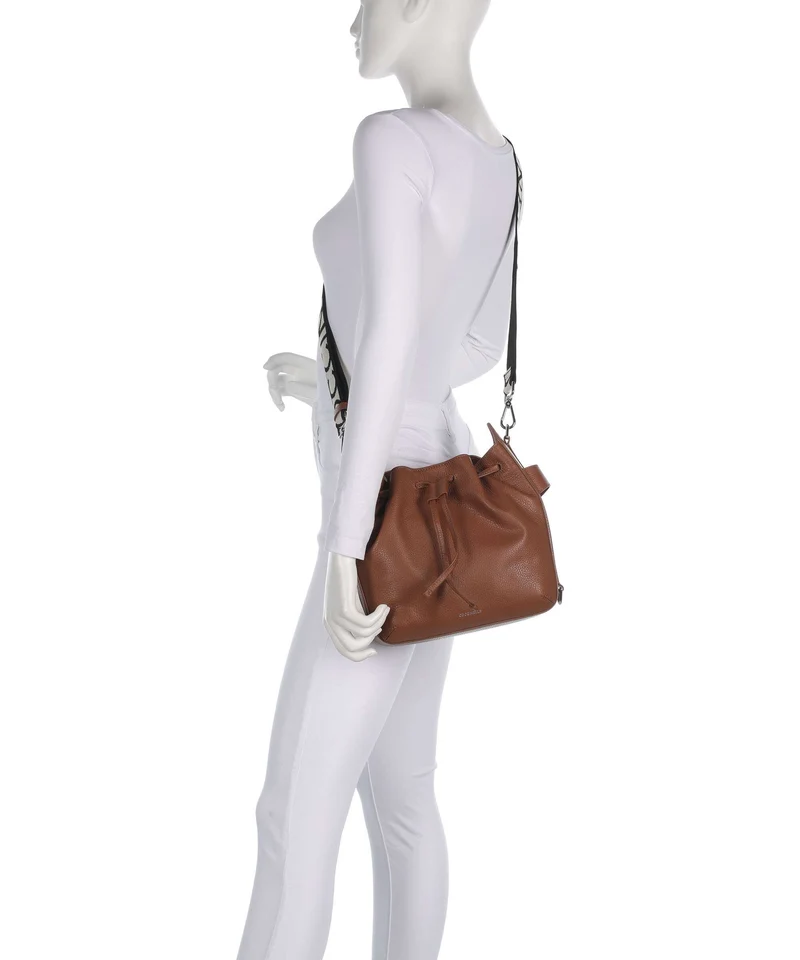Coccinelle Gretel Ribbon Bucket Handtasche cognac