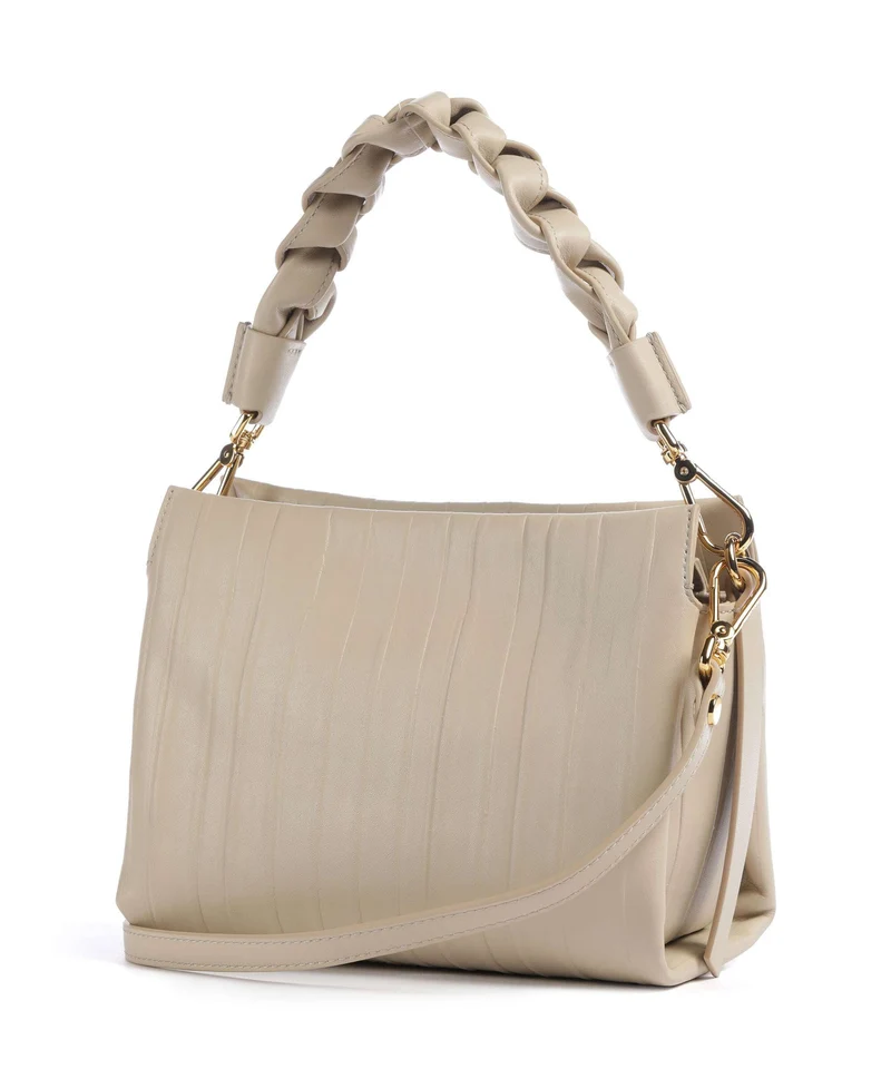 Coccinelle Boheme Plisse Handtasche sandshell