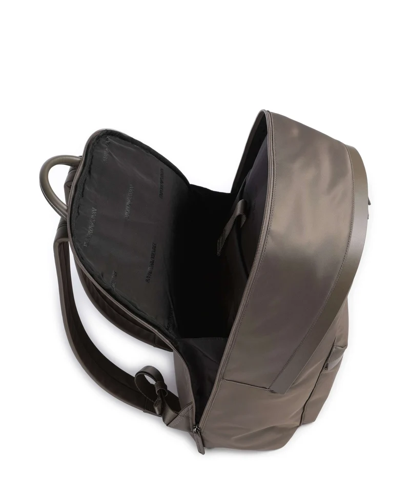 Emporio Armani Recycled Nylon Rucksack major brown