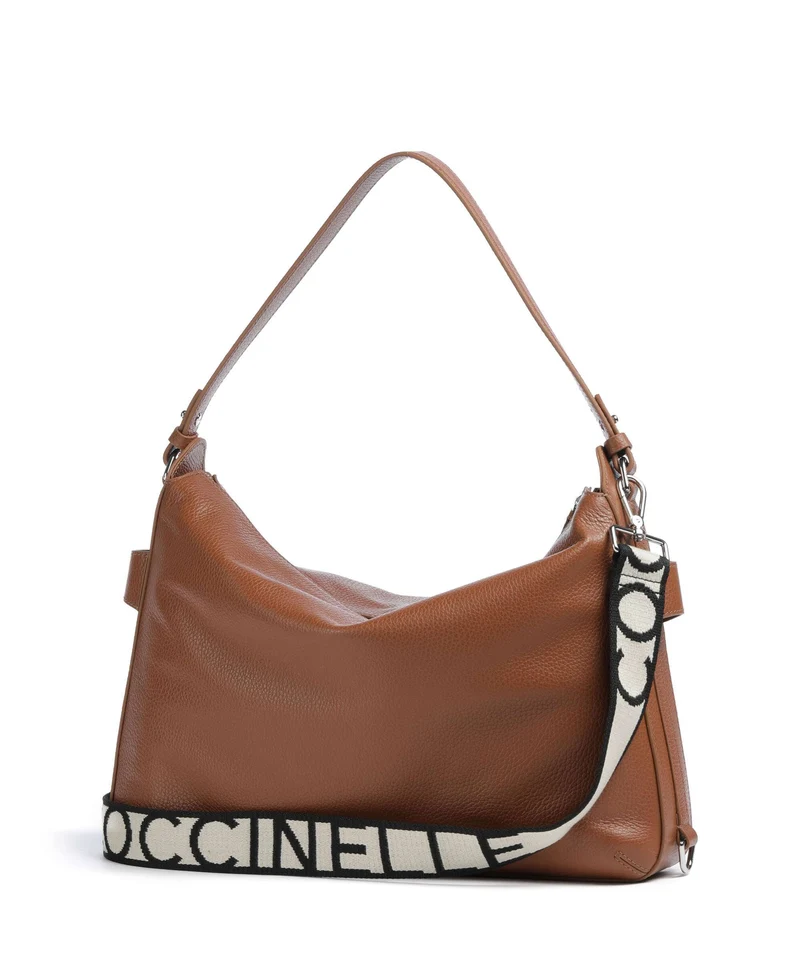 Coccinelle Gretel Ribbon Beuteltasche cognac