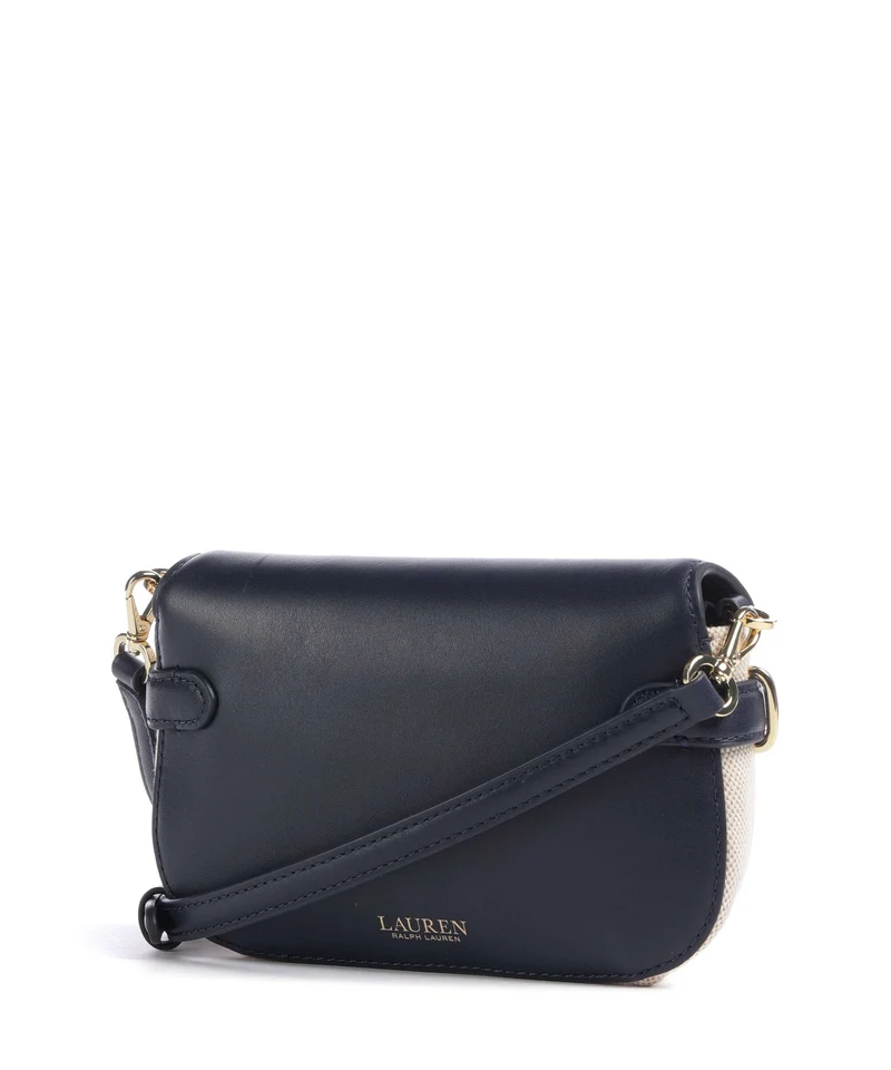 Lauren Ralph Lauren Blaike Small Umhängetasche natural/buff canvas/refined navy