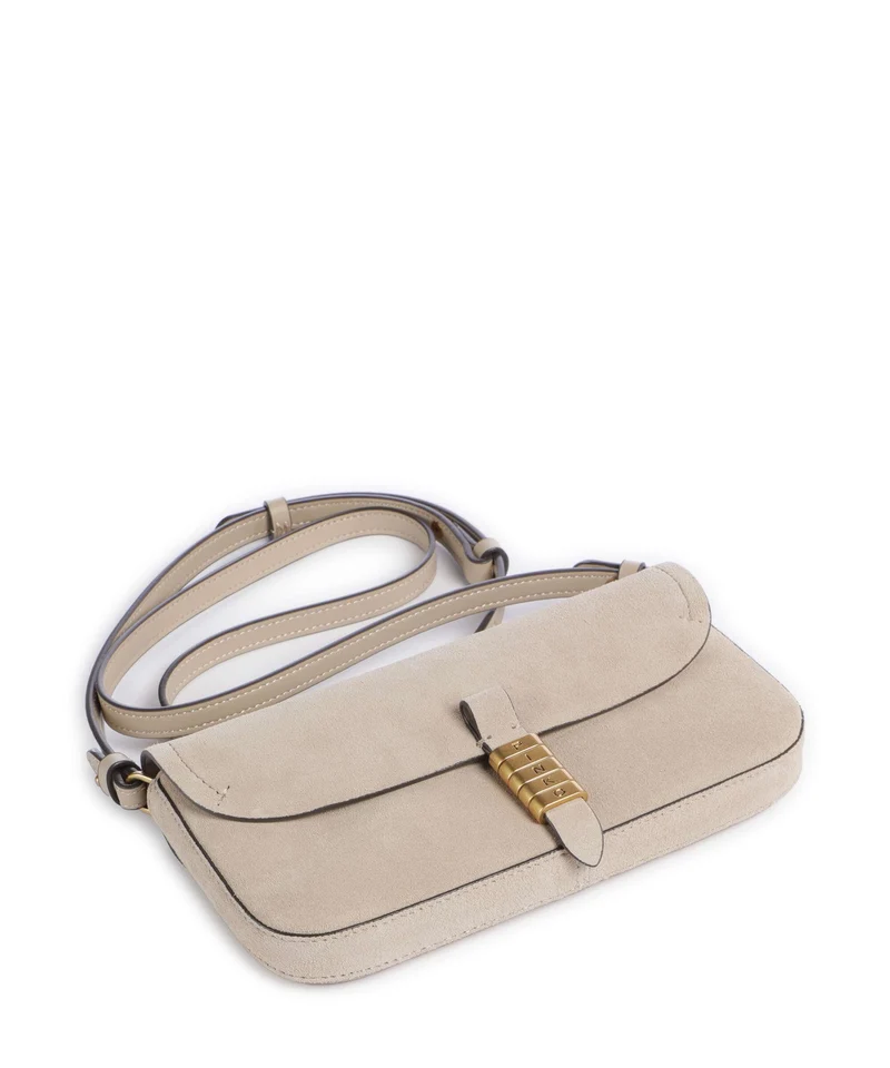 Pinko Saddle Flat Umhängetasche beige/grigio fumo/antique gold