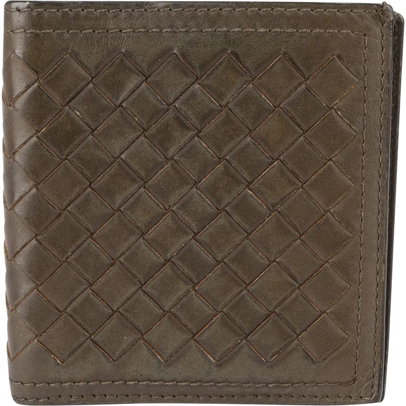 Bottega Veneta Intrecciato Leather Bifold Card Holder Wallet