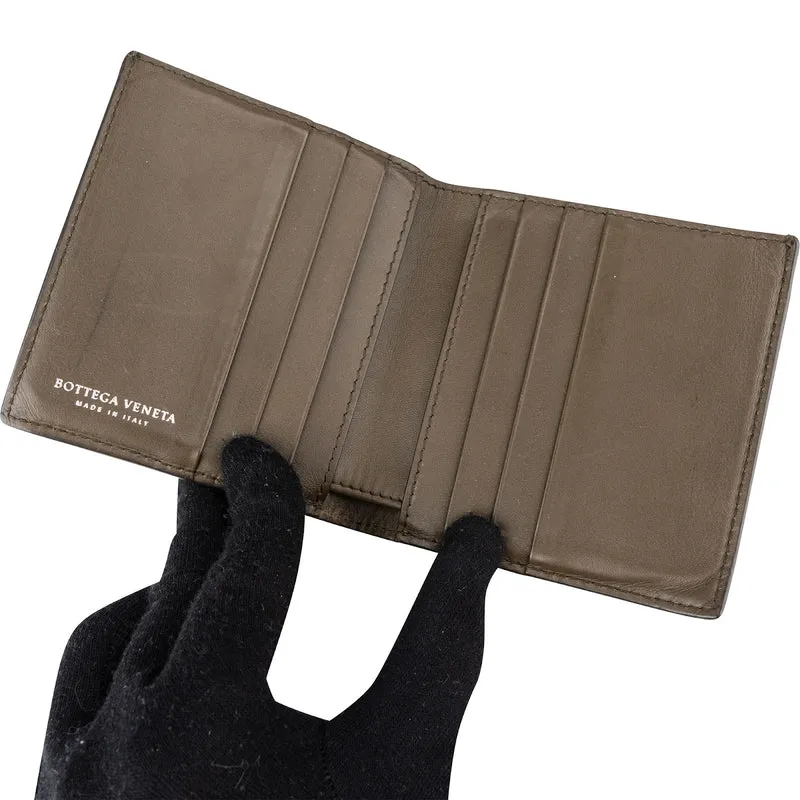 Bottega Veneta Intrecciato Leather Bifold Card Holder Wallet