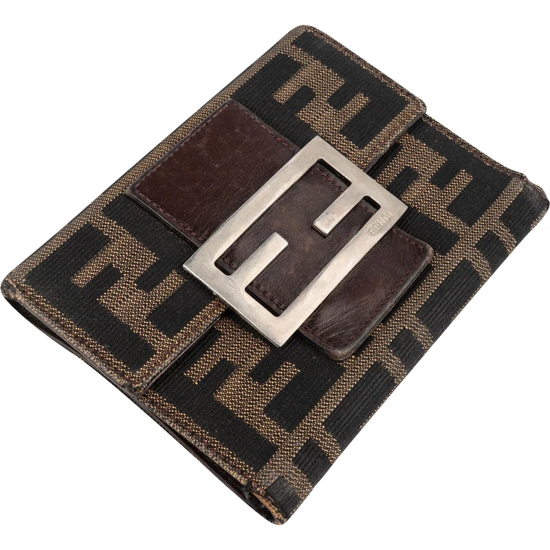 Fendi FF Monogram Baguette Buckle Wallet