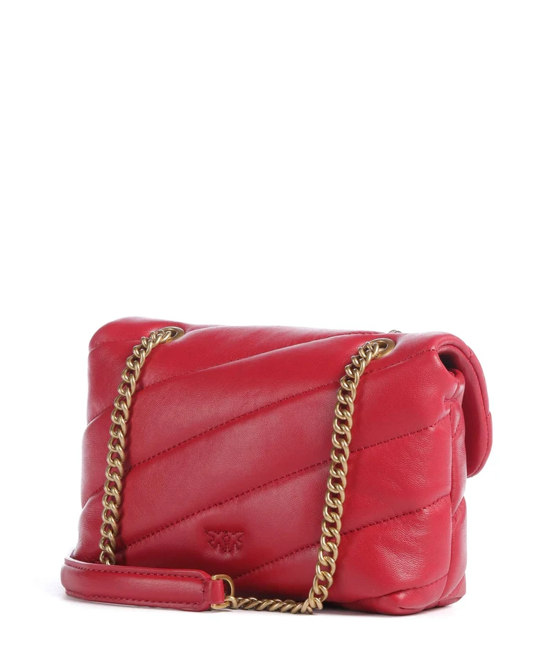 Pinko Love Puff Baby Schultertasche rosso rio/antique gold
