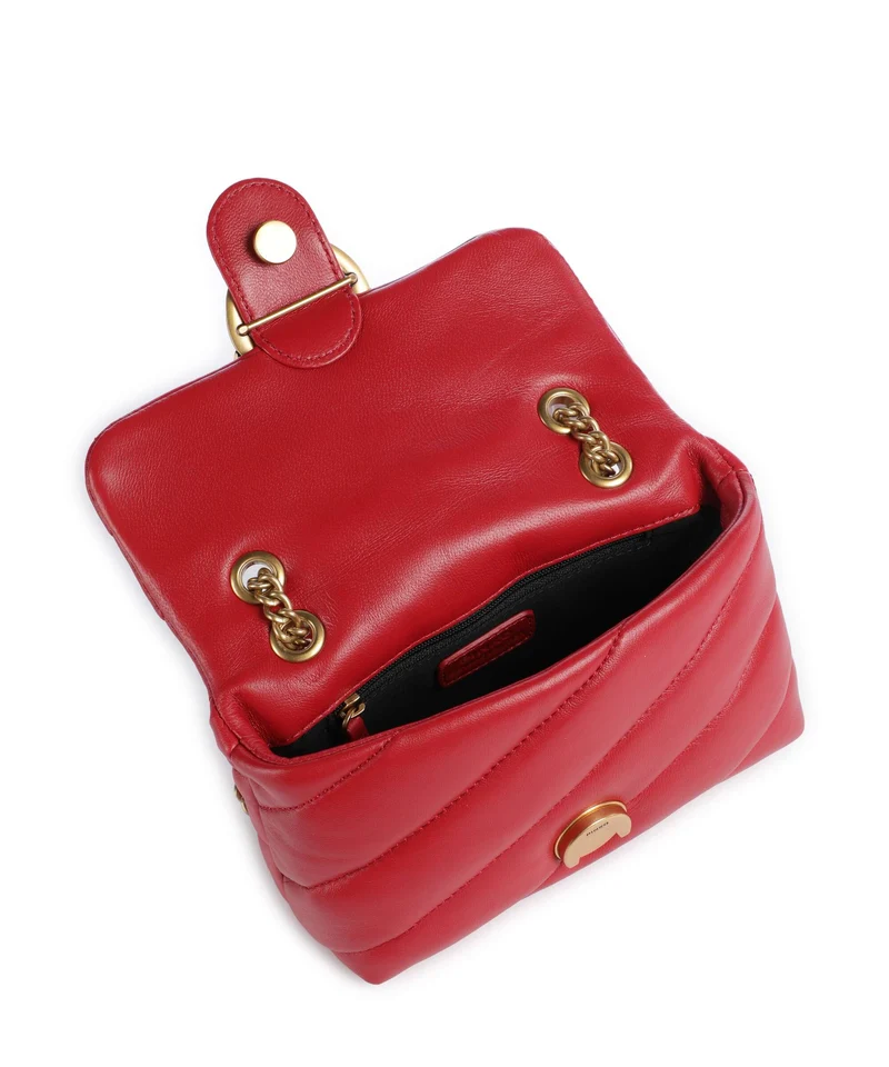 Pinko Love Puff Baby Schultertasche rosso rio/antique gold