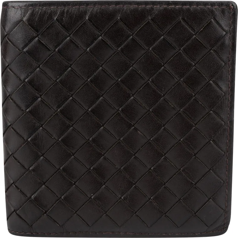 Bottega Veneta Intrecciato Leather Bifold Card Holder Wallet