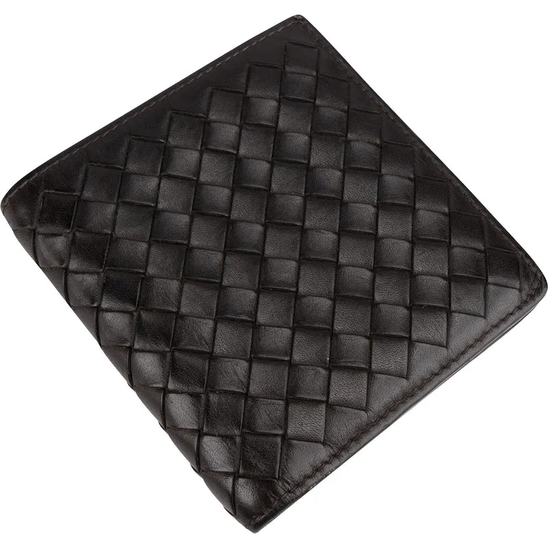 Bottega Veneta Intrecciato Leather Bifold Card Holder Wallet