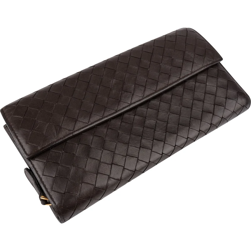 Bottega Veneta Intrecciato Leather Continental Flap Wallet