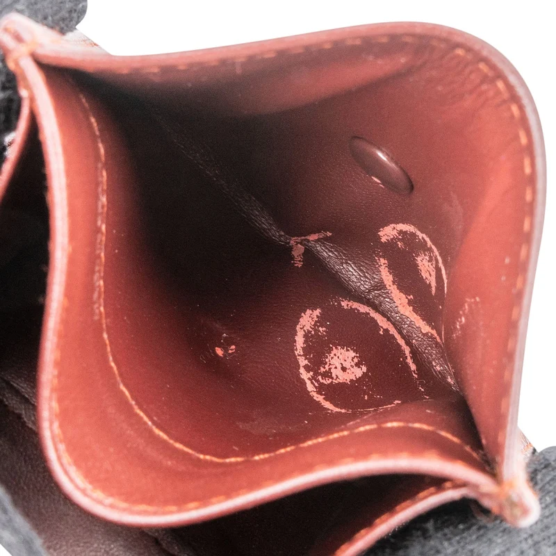 Must de Cartier Bordeaux Leather Small Coin Purse Wallet
