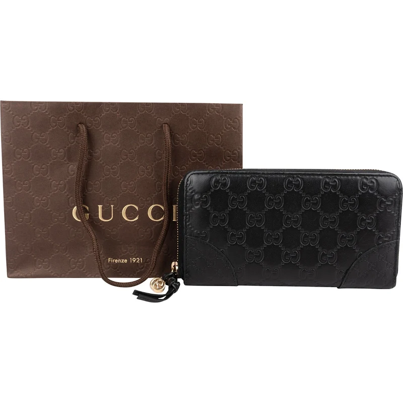 Gucci Guccissima Leather Zip Around Wallet