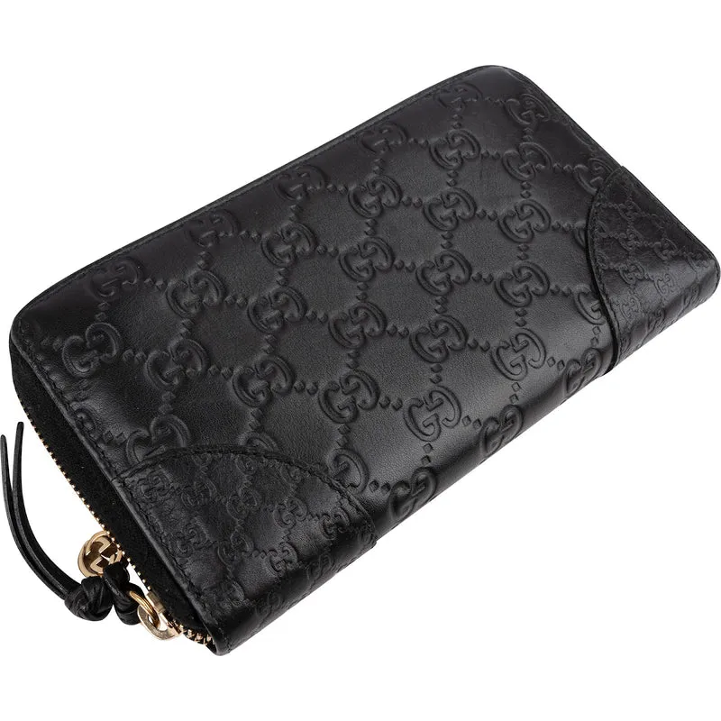 Gucci Guccissima Leather Zip Around Wallet