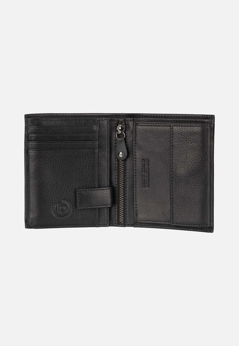 Nome Vertical with Flap II Schwarz - Portemonnaie