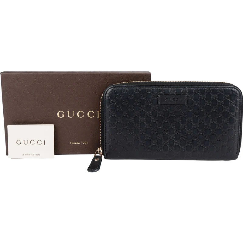 Gucci Microguccissima Leather Zip Around Wallet