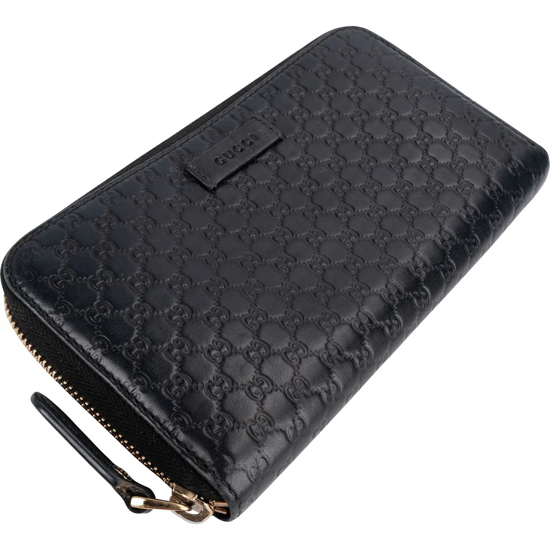 Gucci Microguccissima Leather Zip Around Wallet