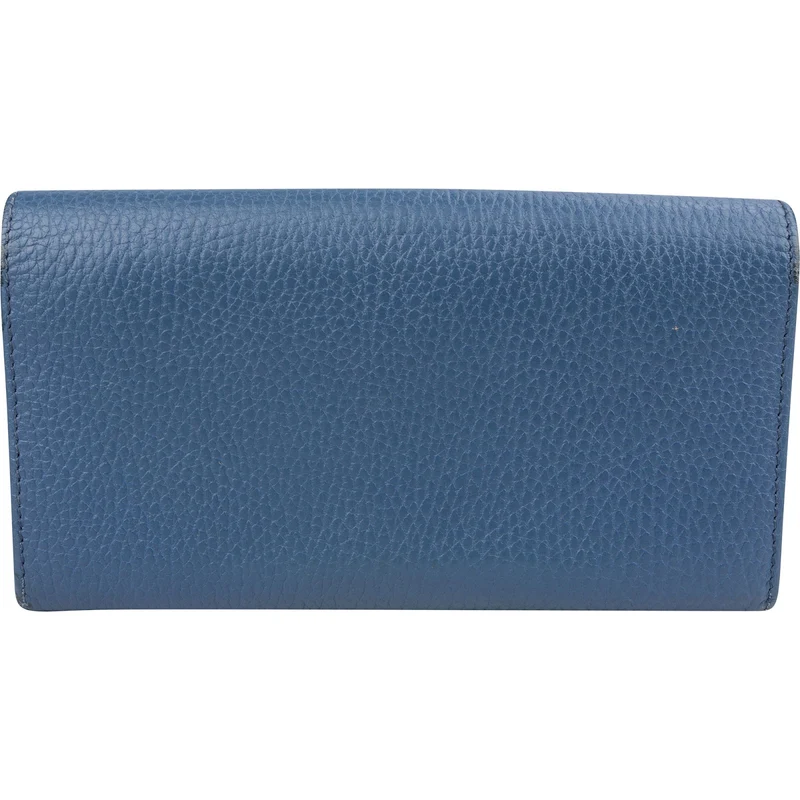 Gucci Pebbled Leather Interlocking GG Continental Wallet