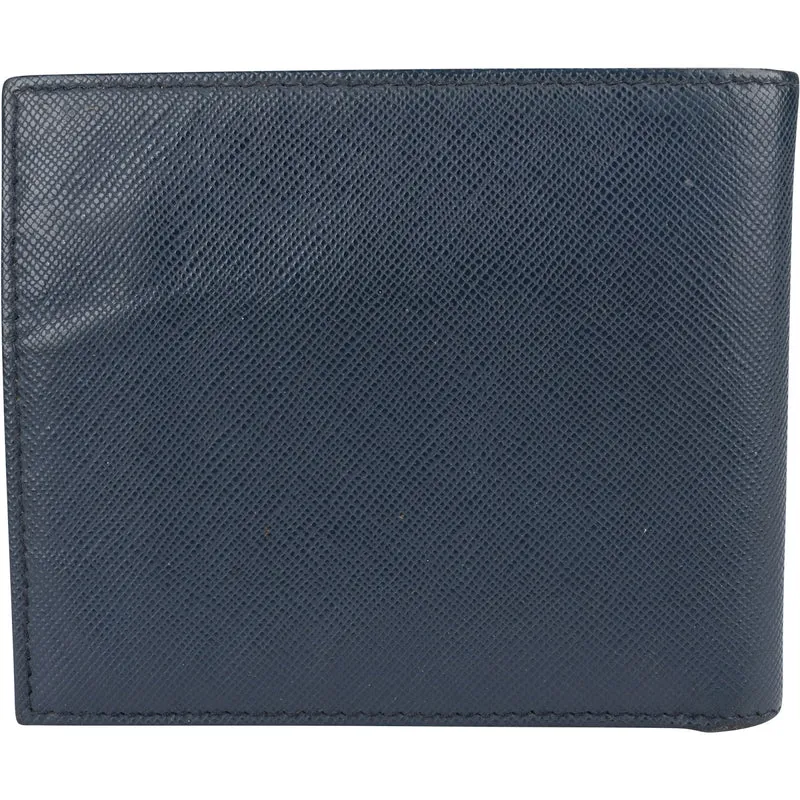 Prada Bicolor Saffiano Leather Bifold Wallet