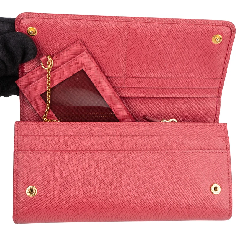 Prada Saffiano Leather Continental Wallet