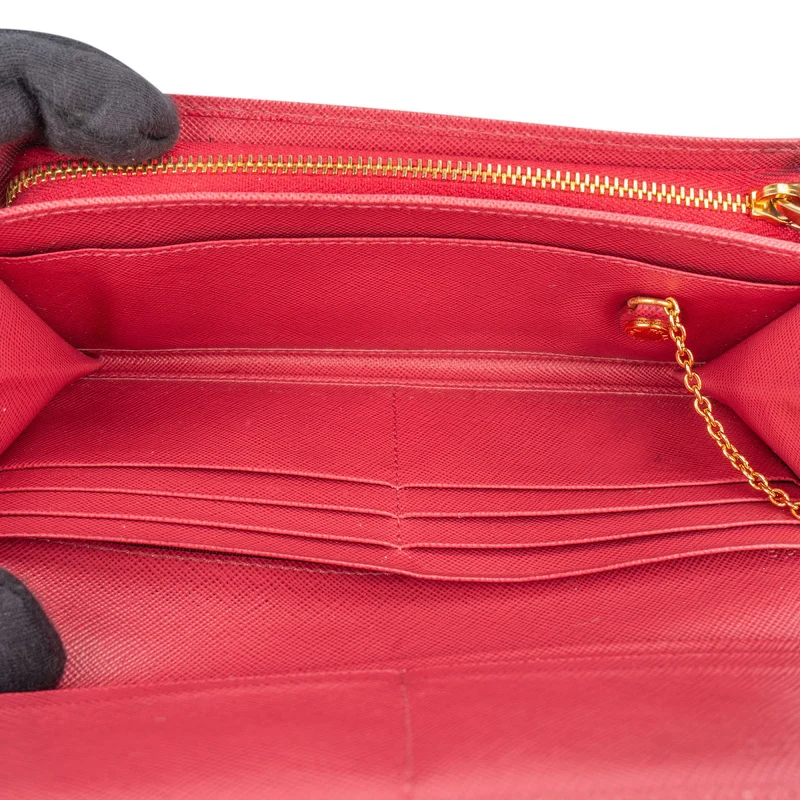 Prada Saffiano Leather Continental Wallet